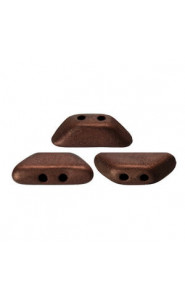 Les perles par Puca® Tinos beads Dark Bronze Mat 23980/84415